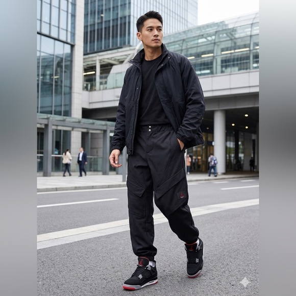 nike jordan Other - Nike Jordan Flight Joggers Cargo Baggy pants Men’s L Sports Casual Embroidered